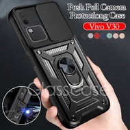 Vivo V30 Casing For Vivo V30 pro lite V30pro V30lite V30E VivoV30 VivoV30pro 5G Metal Armor Ring Pho