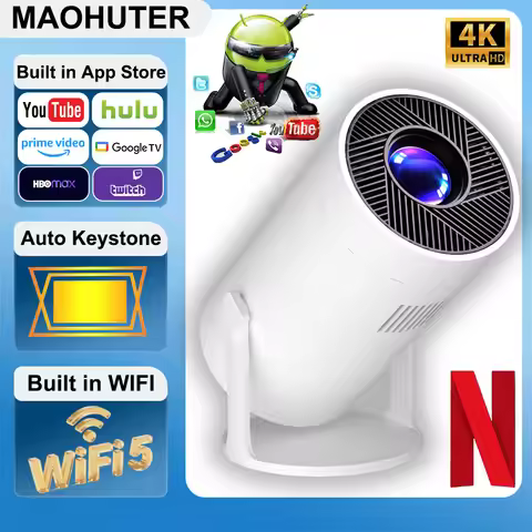 Smart Home Projector Full HD 1080P 4K Support WiFi Bluetooth Portable Mini Projector Wireless Screen
