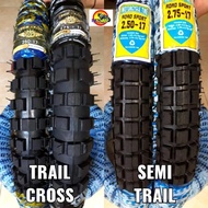 ban semi trail dan cross ring 17 sepasang depan belakang ukuran 250-17 dan 275-17 ban revo jupiter v