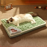 Orthopedic Dog Bed Mat with Non-Slip Bottom, Thickened Plush Crate Pad for Cats Dogs, hine Washable 