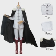 Anime Bungo Stray Dogs Fyodor Dostoevsky Cosplay Costume Audlt Men Top Pants Cape Cloak Suit Hallowe