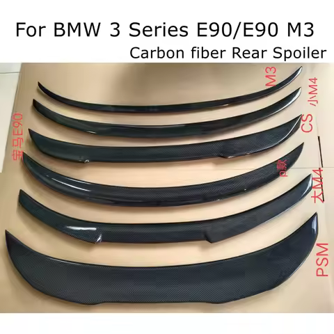 FOR BMW 3 Series E90 4Door/E90 M3 CS/M3/M4/P/PSM Style Carbon Fiber Rear Spoiler Trunk Wing 2005-201