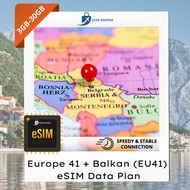 【eSim】eSim Balkan Europe 41 Countries Data Travel eSim Balkan EU l GOGO ROAMING Travel eSim