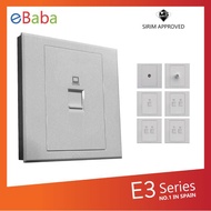 Simon E3 Series (Silver) Switch  / Switches & Socket Outlet TV Astro Tel Data Cat5e Cat6