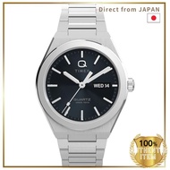 Timex Unisex Watch Q Timex TW2Y25000 Quartz 5ATM Mineral Glass Black Dial Stainless Steel