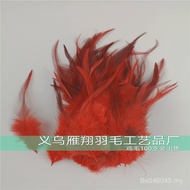 Feather Red Feather Pointed Factory Direct Sale Color Swimming Feather Reed Chicken Feather Jewelry 