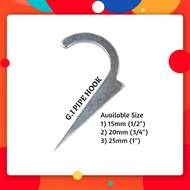 GI Pipe Hook Cangkuk Paip Air for (GI, Poly, Pvc, etc) 1/2" 3/4" 1"(15 20 25)mm