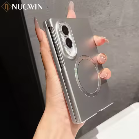 Metal Paint For Magsafe Frosted Case For Samsung Galaxy Z Fold 8 Ultra Wide ZFold 3 4 5 6 7 Fold8 Ma