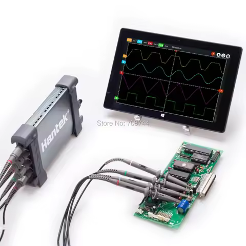 Hantek 6254BC Hantek6074BC Hantek6104BC Hantek6204BC PC USB Oscilloscope 4 CH 250MHz 1GSa/s Waveform