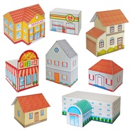 MINIATURE PAPER CRAFT TOY BUILDING HOUSE BUILDING SHOP CARDBOARD PAPER CRAFT PAPERMODEL