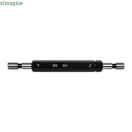 SHOOGMY Thread Plug Gauge, 6H Tolerance M5x0.8 Double Ends Thread Gauge, Durable Steel Material Blac