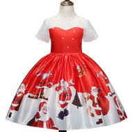 christmas [NNJXD] Christmas Dress Baby Girl Dress Kids Party Santa Claus Costume New Year Girl Child