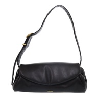 成色極佳 Jil Sander Cannolo 小號黑色皮革手提包/單肩包 0913 [二手] JIL SANDER