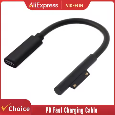 15V 3A Surface Connect to Type C PD Fast Charging Cable, Compatible for Microsoft Surface Pro 8/7/6/