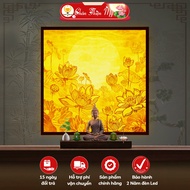 Lotus Halo Lamp Printed Bamboo Painting TRUTH THIEN BEAUTY, Decorating Family Altar TC-TV-107