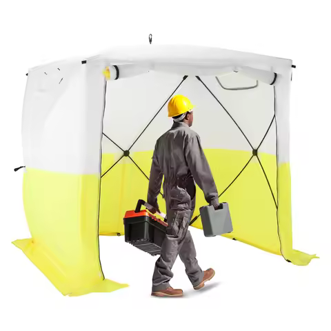 One Person Set Up Event Tent Waterproof Resistant 70.86x70.86x78.74in with Carrying Bag for Camping 
