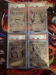 One Piece 四皇懸賞令！連號！（巴基係PSA9)