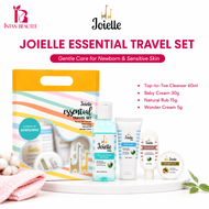 Joielle Essential Travel Set (Top-to-Toe Cleanser 60ml + Baby Cream 30g + Natural Rub 15g + Wonder C