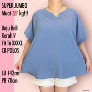 FITS 80-100KGJUMBO BLOUSE | BIGSIZE T-SHIRT TOP FIT TO XXXXL CR PLAIN/ REAL PICT Plus Size Blouse
