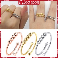 WIN Stainless Steel Decompression Ring Women s Anti-Anxiety Relief Anxiety Open Ring