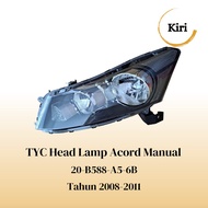 Headlamp Accord 2008 2009 2010 2011 TYC - Right