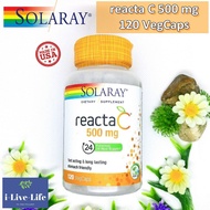 วิตามินซี Reacta-C 500 mg 120 VegCaps, Plus Bioflavonoidm 200mg + Vitamin C - Solaray