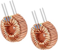 2 Pcs Vertical Toroid Magnetic 100uh 7A Inductance Coil toroid core Inductor Kit Toroid Inductor for
