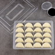 10pcs Dumpling Food Containers Storage Organizer 20 Grid Dumpling Box Bins Holder with Lids for Refrigerator