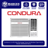 Condura 1.0 HP Side Discharge Timer 6X Window Type Non Inverter Aircon WCONH010EC2