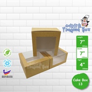 Cake Box 7"x7"x4" with L shape window @ RM2.75/pc 【100pcs/order】Window Box Pastry Box Kotak Kek 蛋糕盒