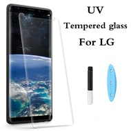 Water Adhesive Full Screen UV Tempered Glass Screen Protector for LG V50 ThinQ, LG V50 Tempered Glas