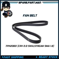 FAN BELT 7PK2060 (CRV 2.0 SWA,STREAM SMA 1.8)  MITSUBOSHI / OEM SPM