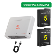 Puantes DJI Osmo Action แบตเตอรี่กล้องแบตเตอรี่ + USB 2-Slot Charger เหมาะสําหรับ Osmo Action 5 Pro/