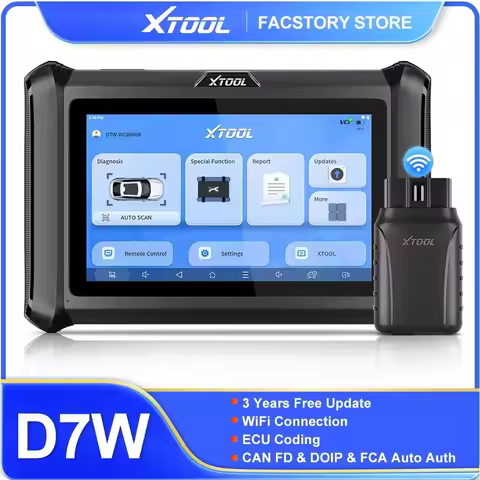 XTOOL D7W Bluetooth Diagnostic Tool All System Automotive Scanner Bi-Directional Control ECU Online 