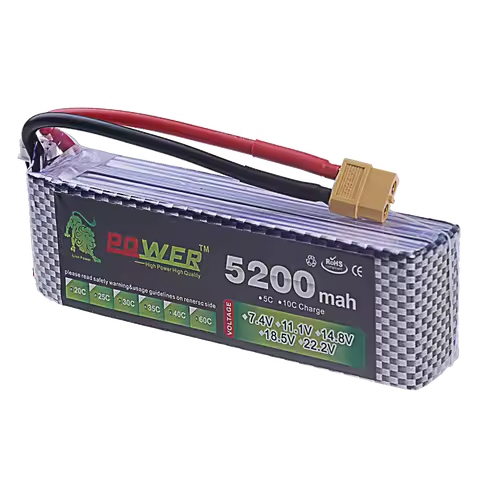 5200mAh Lipo 14.8V Battery 4S With Deans T/XT60/TRX/EC5 Connector For RC Airplanes Helicopters Car B