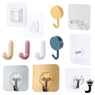 JK Wall Hook Transparent Wall-mounted Hook Door Hanger Plug Hook Organizer Wall Sticker