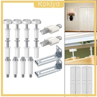 [Kokiya] 16x Bifold Door Hardware Bifold Door Hardware Repair Replacement Parts, Bifold Door Bottom Closet Door Repair