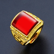 Cincin Pria Paduan Warna Emas, Cincin Pria Naga Terukir, Warna Emas,