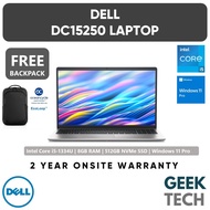 DELL DC15250 15.6" Laptop (13th Gen i5-1334U/8GB/512GB NVMe/Win11 Pro/2 Years Onsite Warranty)
