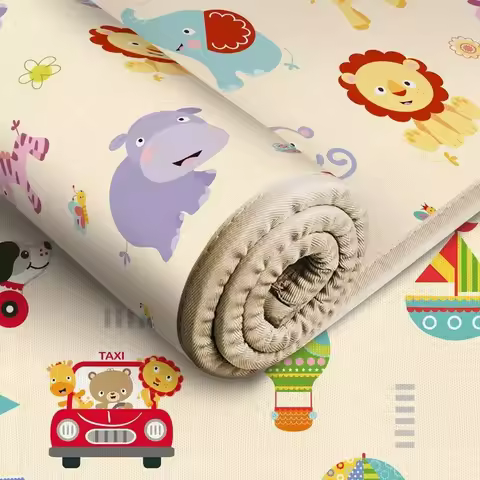 200x180/180x150/180x120cm Play Mat for Children's Thick Safety Mat Friendly Crawling Play Mats Foldi