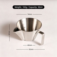 Mishilei Stainless Steel Espresso Cups Espresso Extraction Filter Cup Espresso Shot Cup Walnut Wood