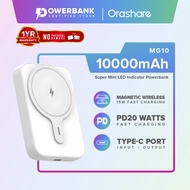 Orashare MG10 Magnetic Powerbank 10000mAh Fast Charging Wireless Power Bank