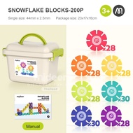 Mideer มิเดียร์ Translucent Color Snowflake Blocks-200 pcs MD1212