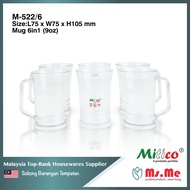 Ms.Me 6pcs 9oz 12oz 15oz 16oz 18oz 20oz 21oz 33oz Drinking Cup Mug Glasses Dishwasher Mug Kenduri Ca