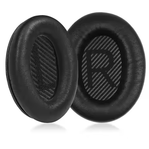 Lambskin Ear Pads Cushion, Replacement Sheepskin Earpads for Bose QC 35 II QC35 QC35ii QC25 Quiet Co