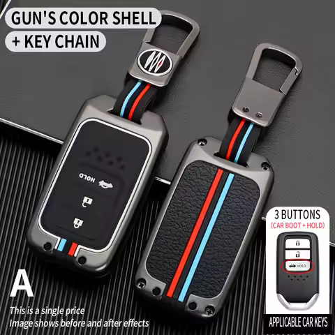 Zinc Alloy Car Key Case Cover For Honda 2017 2018 19CRV Pilot Accord Civic Jazz Jade Fit HR-V Freed