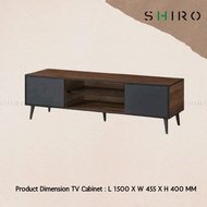 SHIRO Furniture TINO 5 Feet TV Cabinet / TV rack / Storage Cabinet / 150 cm Side Table / Long Table / Meja Storage