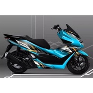 stiker decal full body motor honda pcx 160 2021 biru tosca
