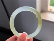 冰種翡翠天然翡翠玉鐲A玉手鐲 玉鈪 • 冰種蜜糖黃翡翠貴妃鐲
