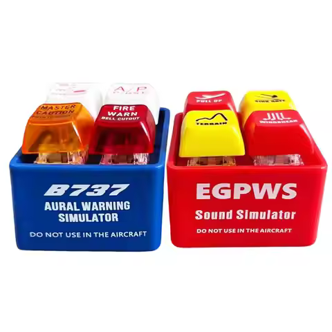 Aviation Alert Keychain Safety Backpack Pendant Warning Sound Simulator with LED Light for Aviation 